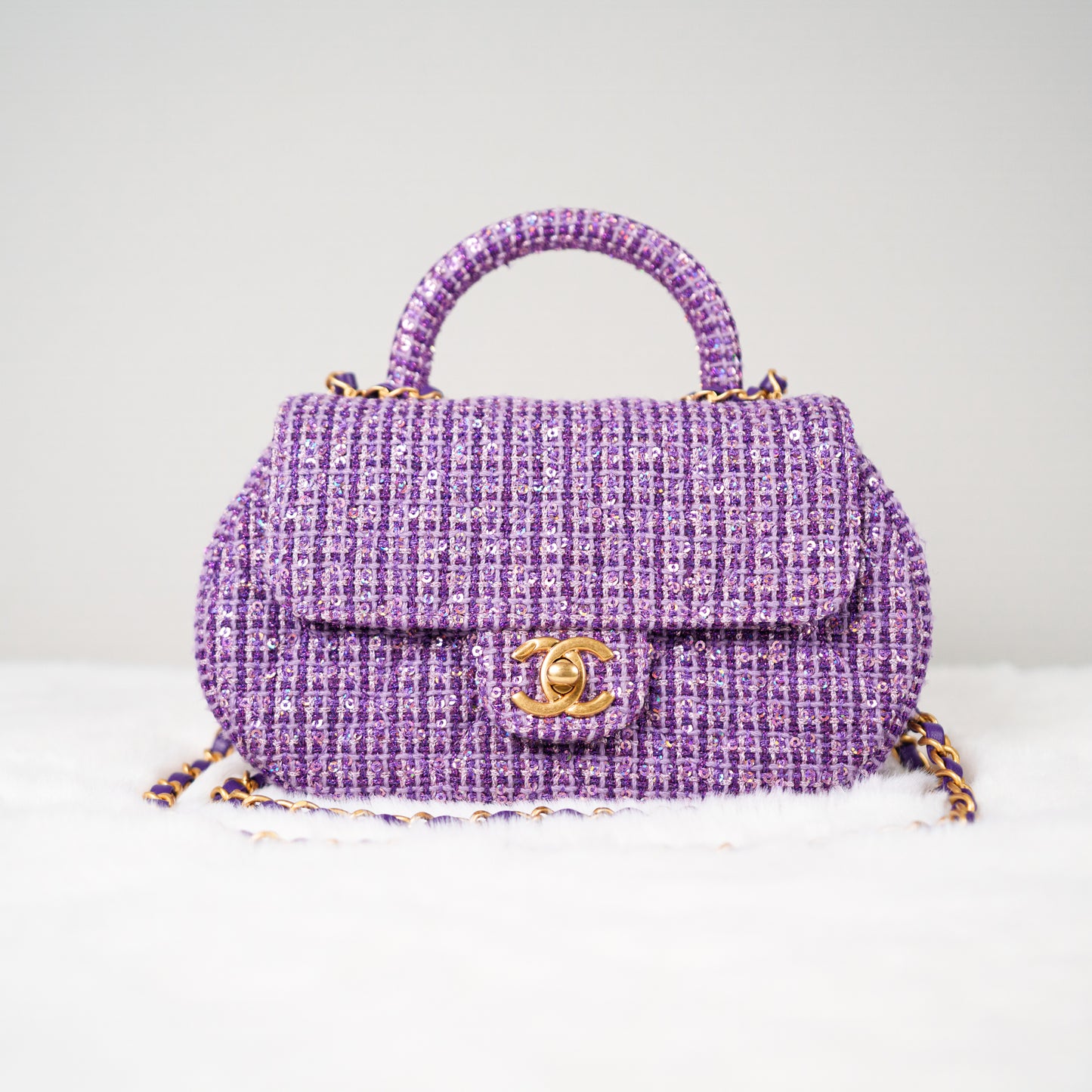 Chanel Tweed Purple Sequin
